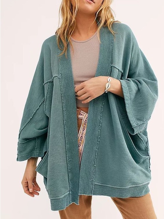 We The Free Sweaters - Free People Deep Pockets Cardi in Lakeshore Blue